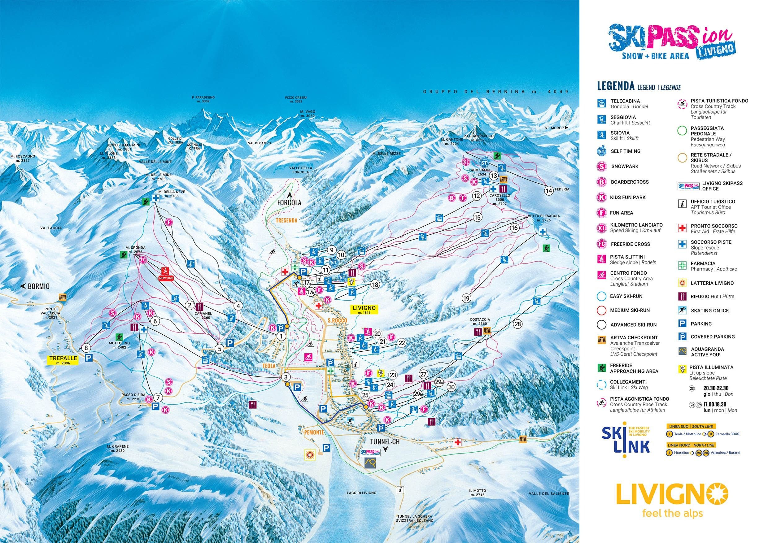 Livigno Piste Map 2020